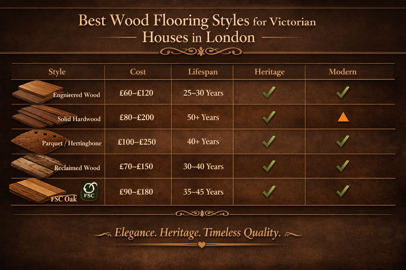Best Wood Flooring Styles for Victorian Houses in London