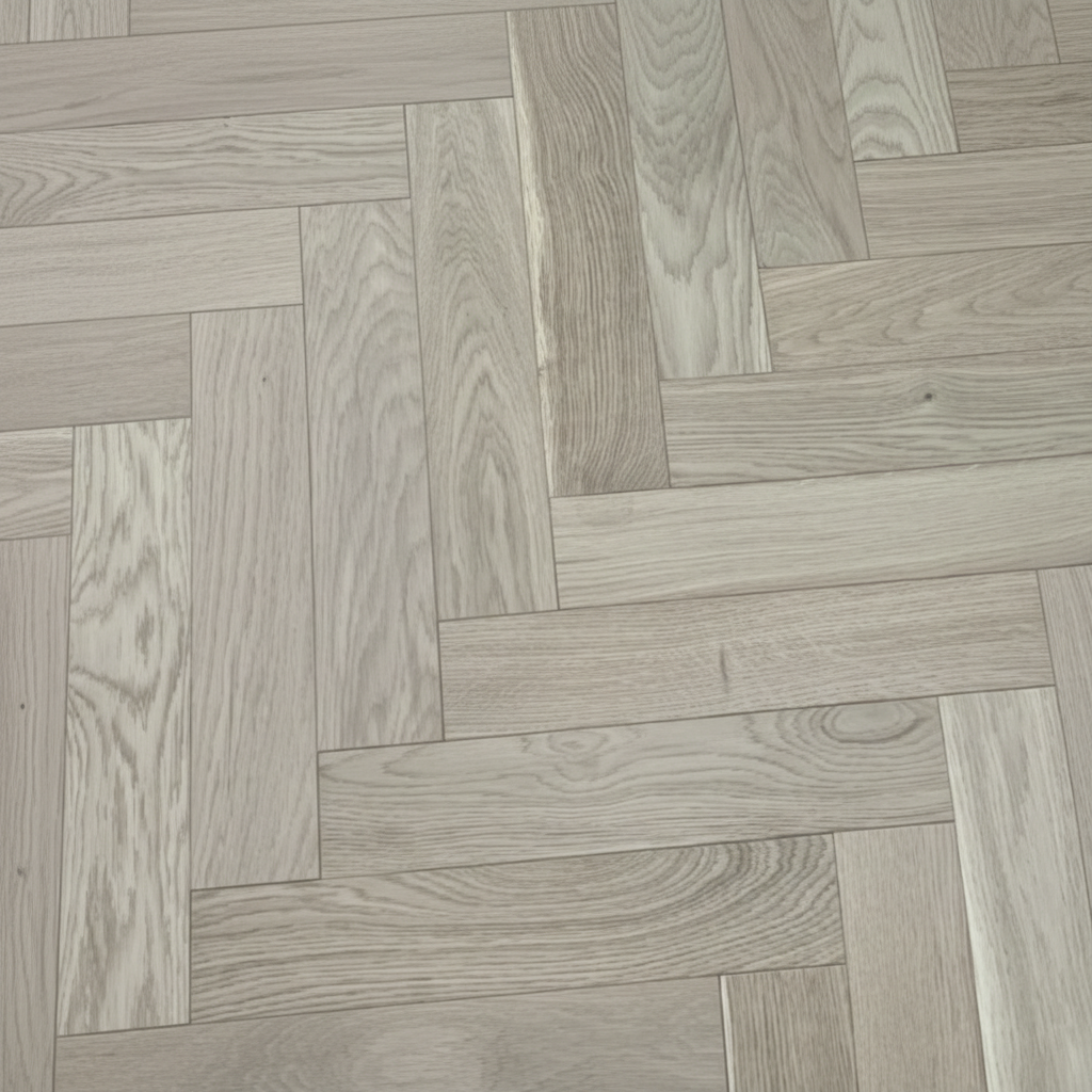 Invisible Oak Herringbone Engineered Wood Flooring Natural Matt Invisible Finish