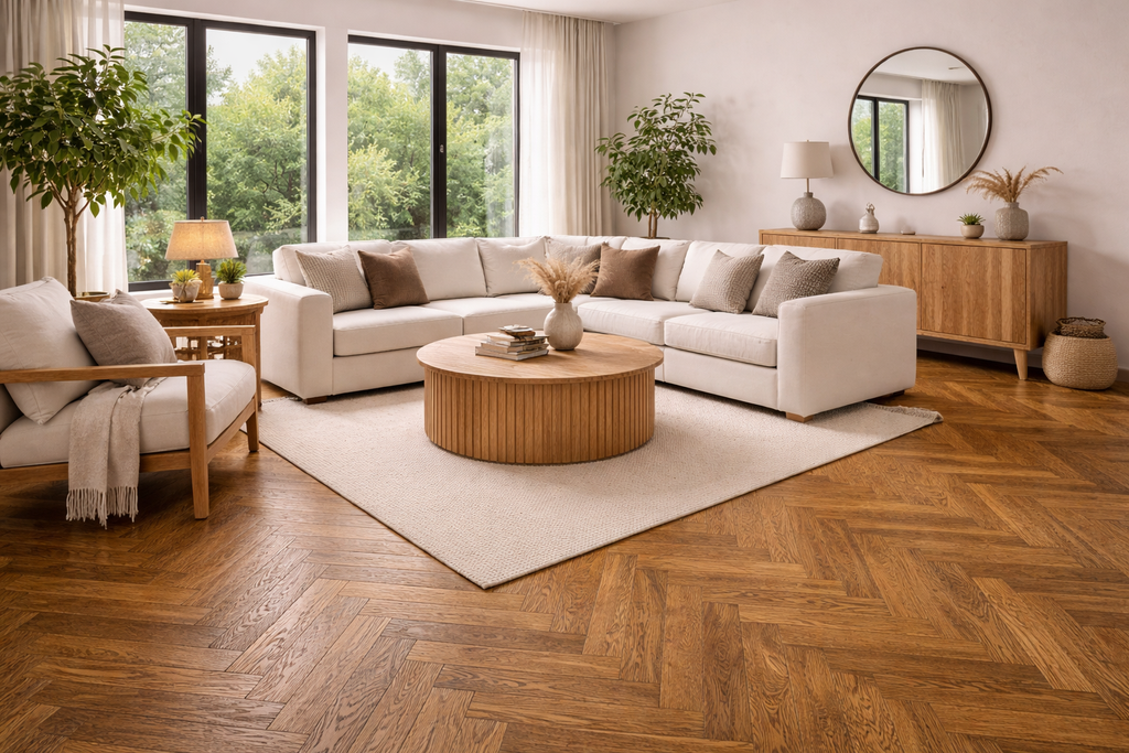 Golden Wheat Oak Engineered Wood Flooring Warm Honey Oak Finish
