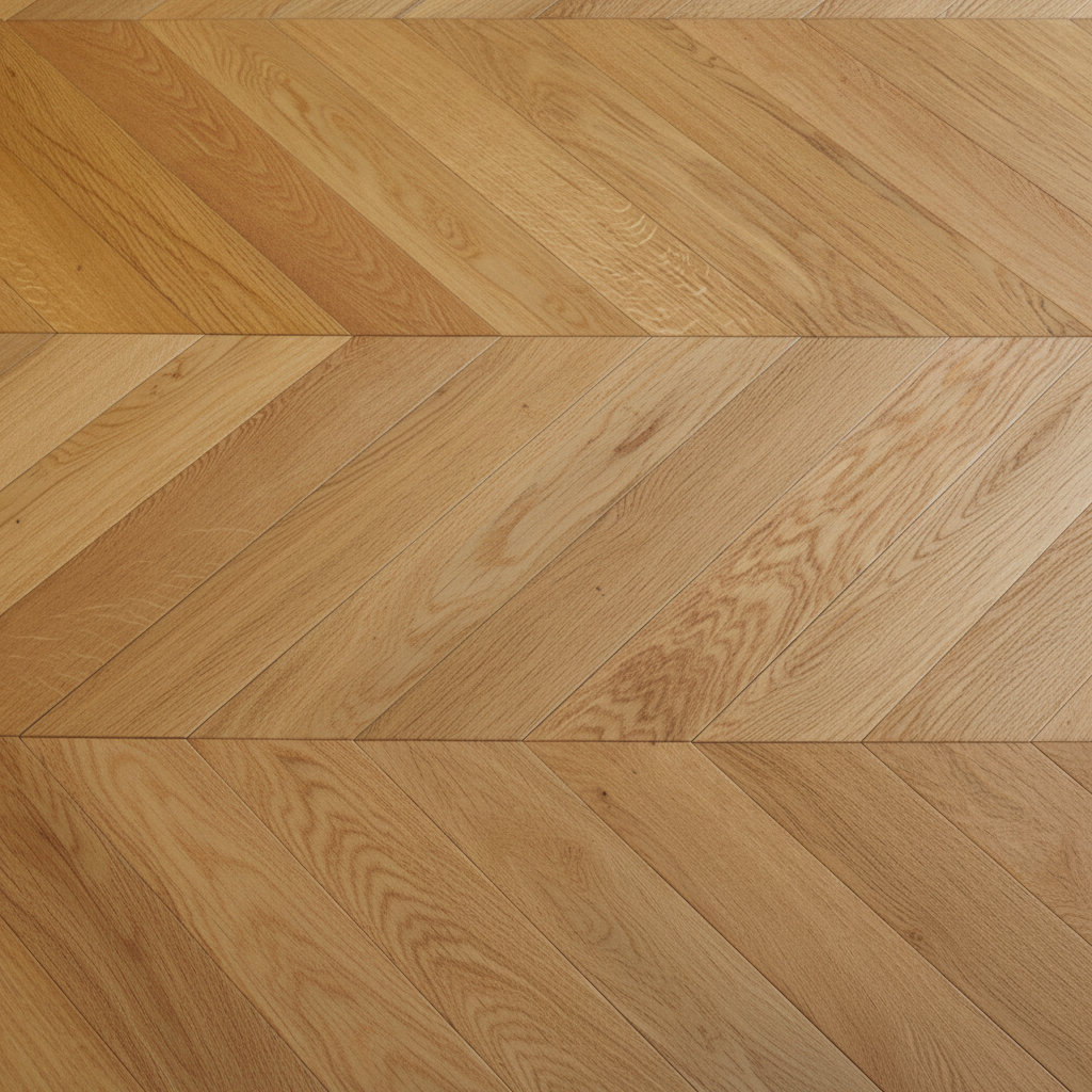 Matt Lacquered Oak Chevron Flooring – Modern Durable Matt Chevron Finish