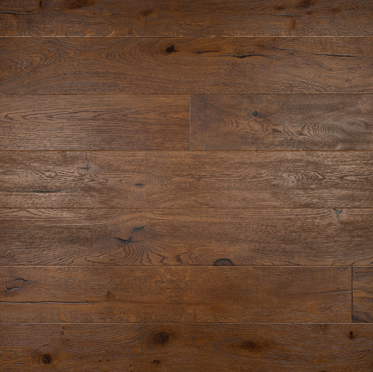 Distressed Hand-Scraped Antique Oak Flooring – Authentic Vintage Character