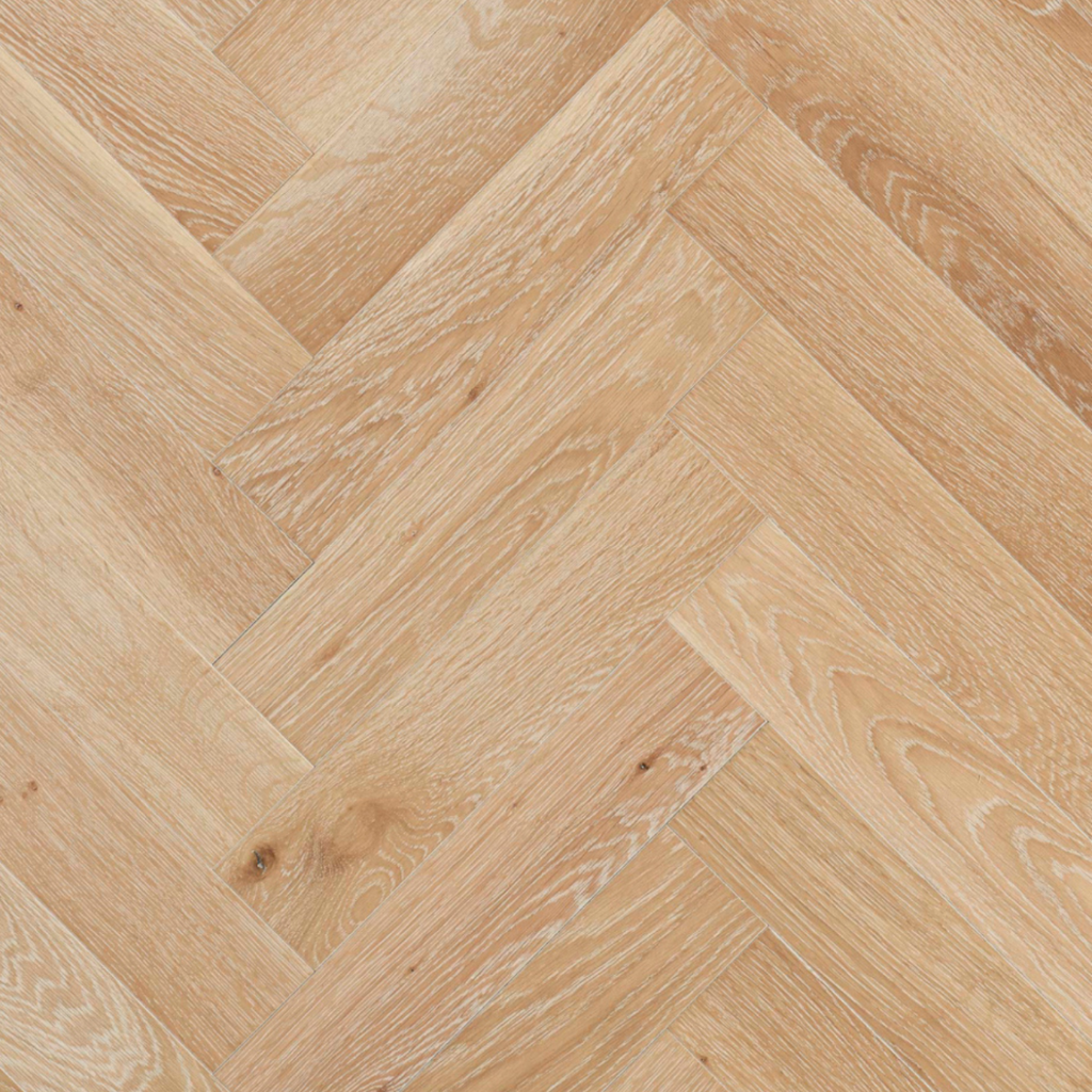 White Washed Brushed Oak Flooring Soft White UV Lacquered Finish