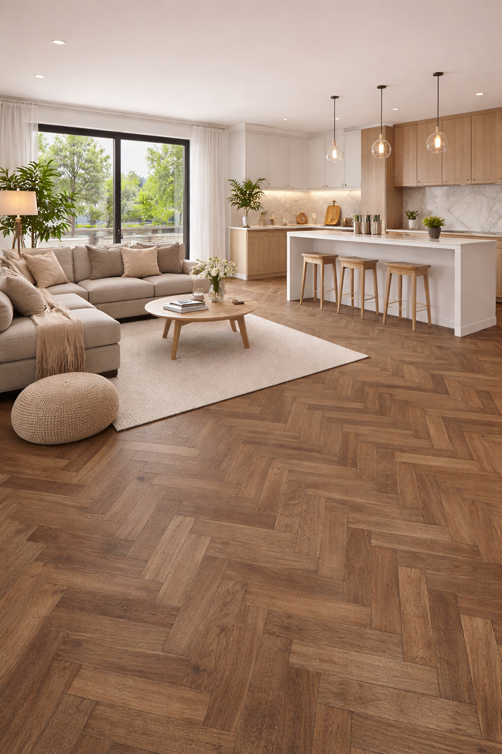 Dark Smoked Brushed & Oiled Oak Flooring  Smoked