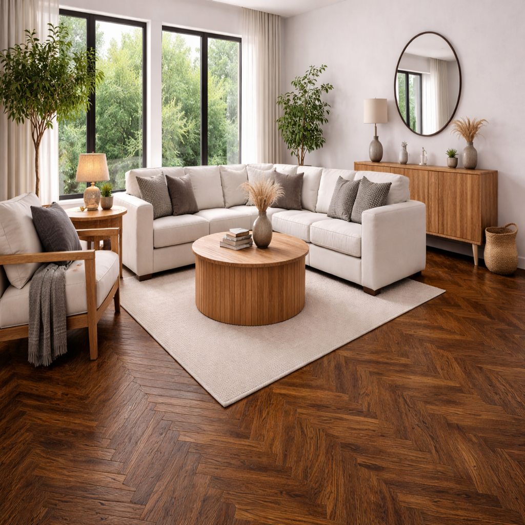 Twilight Timber Oak Engineered Wood Flooring Dark Contemporary Finish