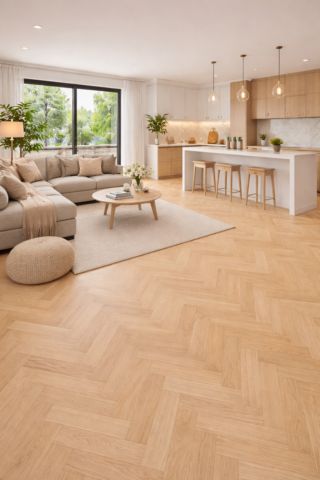 Invisible Lacquer Finish Oak Flooring