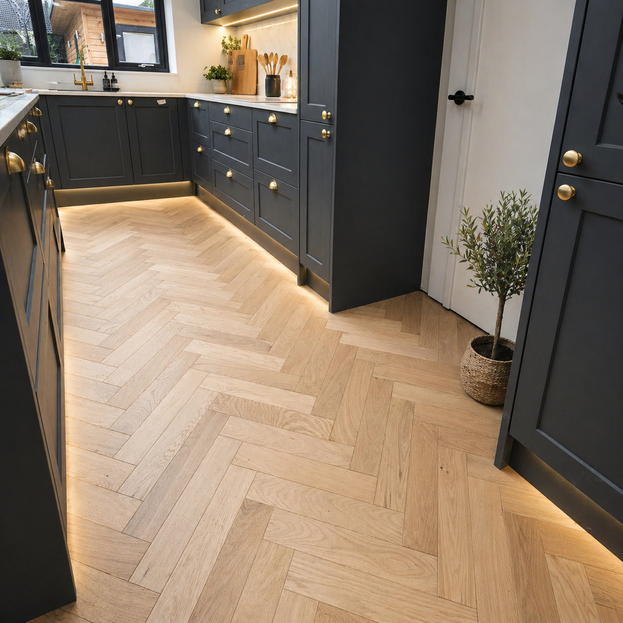 Invisible Lacquer Finish Oak Flooring
