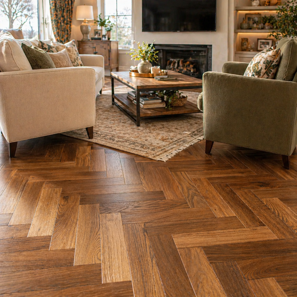 Dark Smoked Brushed & Oiled Oak Flooring  Smoked