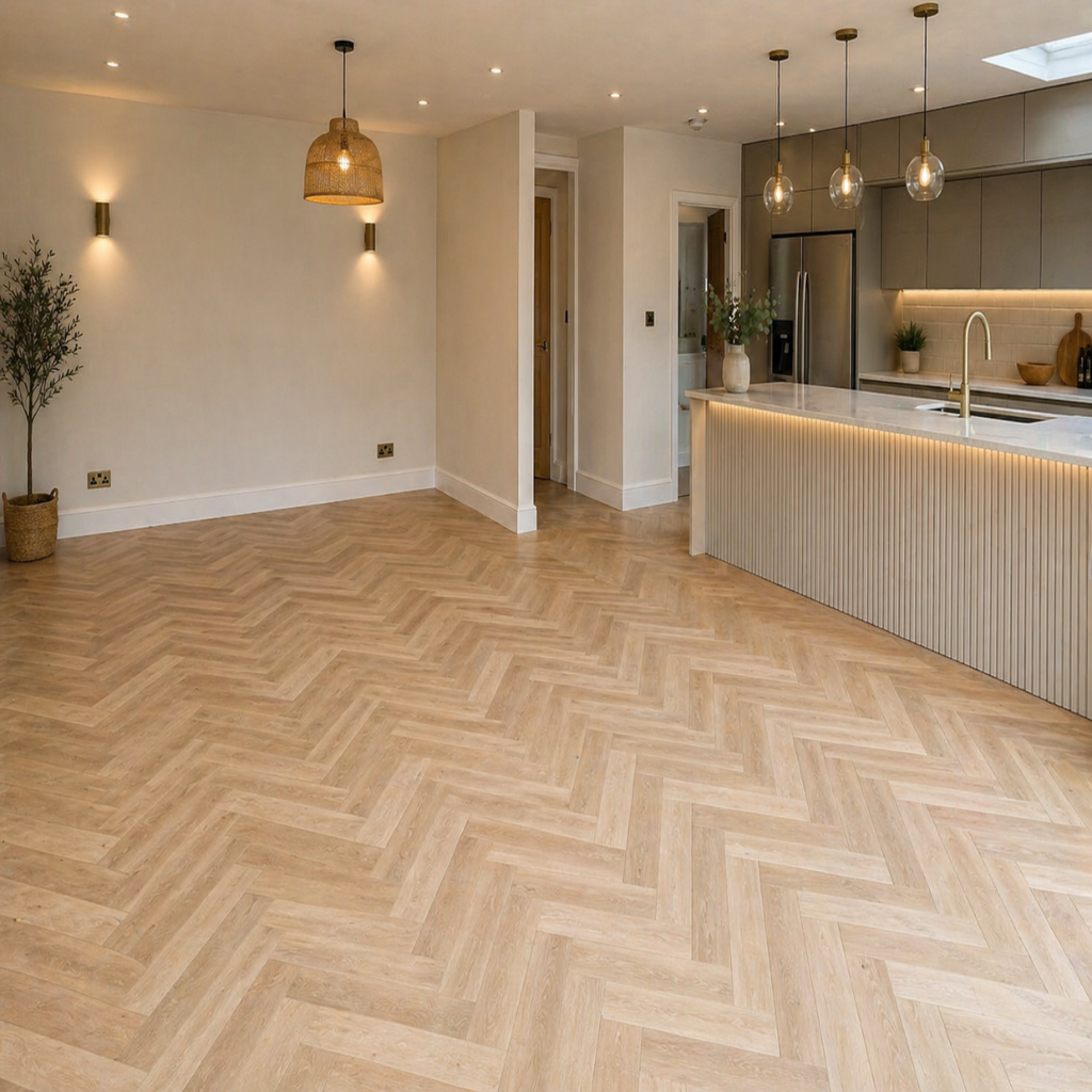 White Oiled Oak Engineered Wood Flooring – Scandinavian Light Oak Tone