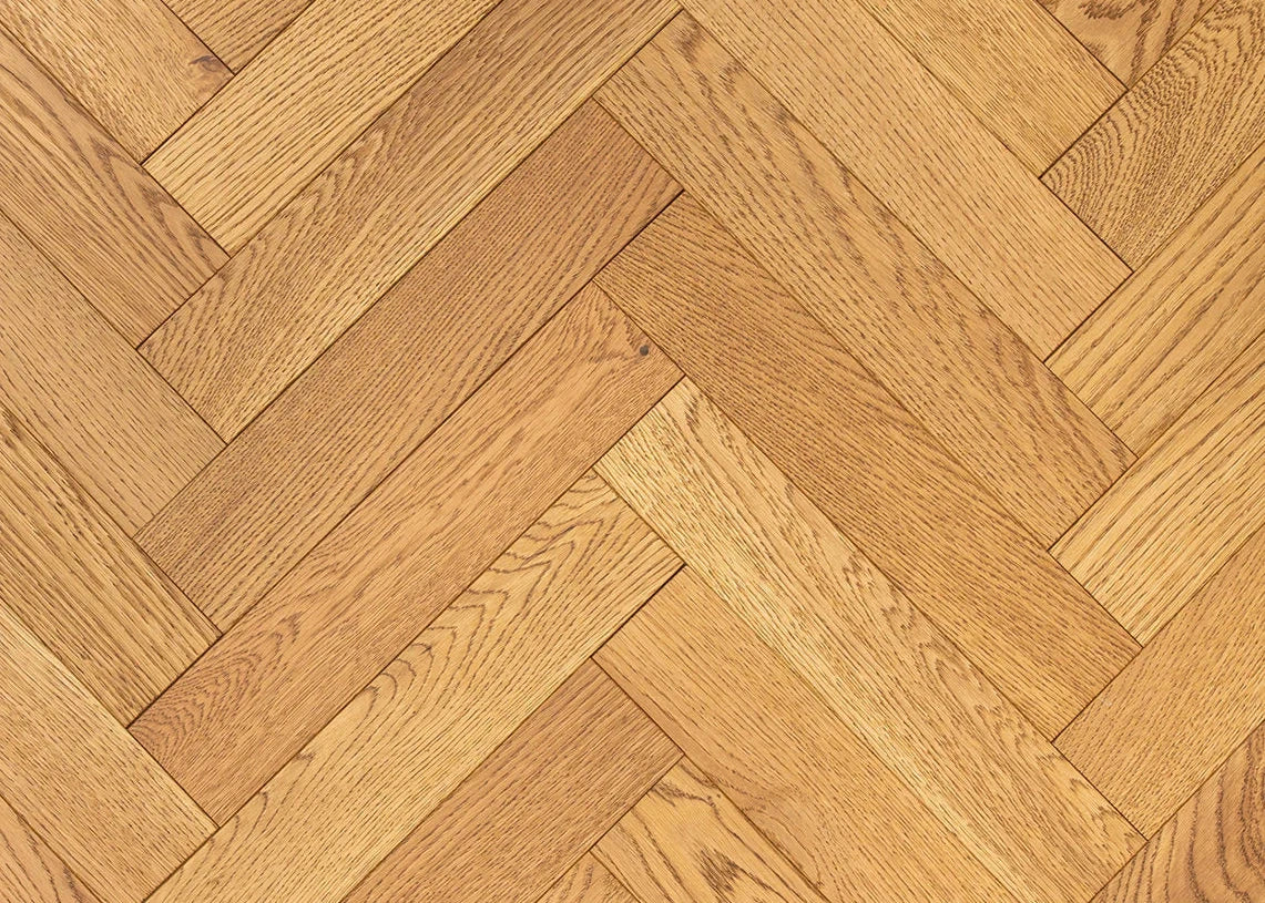 Golden Oak Herringbone – 20/6 x 80 x 350mm | 12m² Clearance Batch